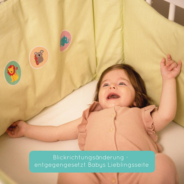 Kontrast - Babys Lieblingsfarben. Textilaufkleber Set aus hochwertiger Acetatseide