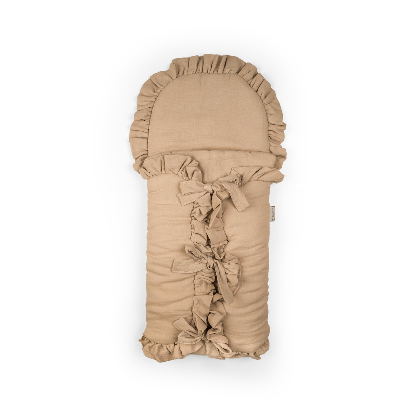 Babyschlafsack Cuddly Musselin mit Schleifen - ganzjähriger Puckschlafsack