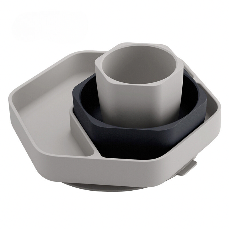 Esslerngeschirr Set (Grau)