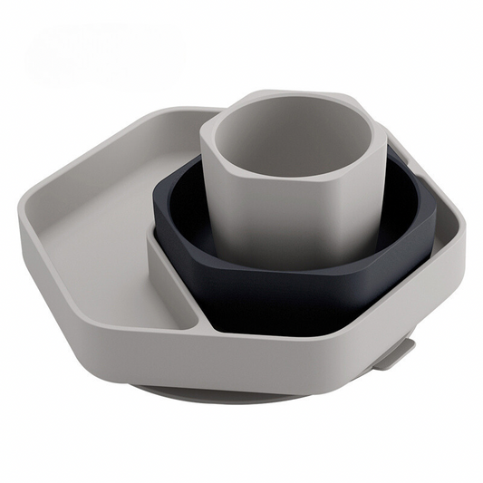 Esslerngeschirr Set (Grau)