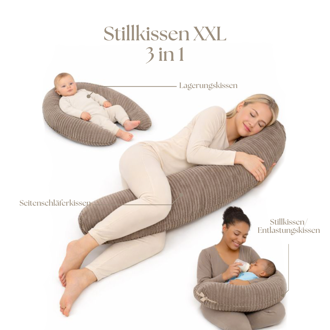 Stillkissen & Schwangerschaftskissen Cord XXL –  ergonomisch & stilvoll