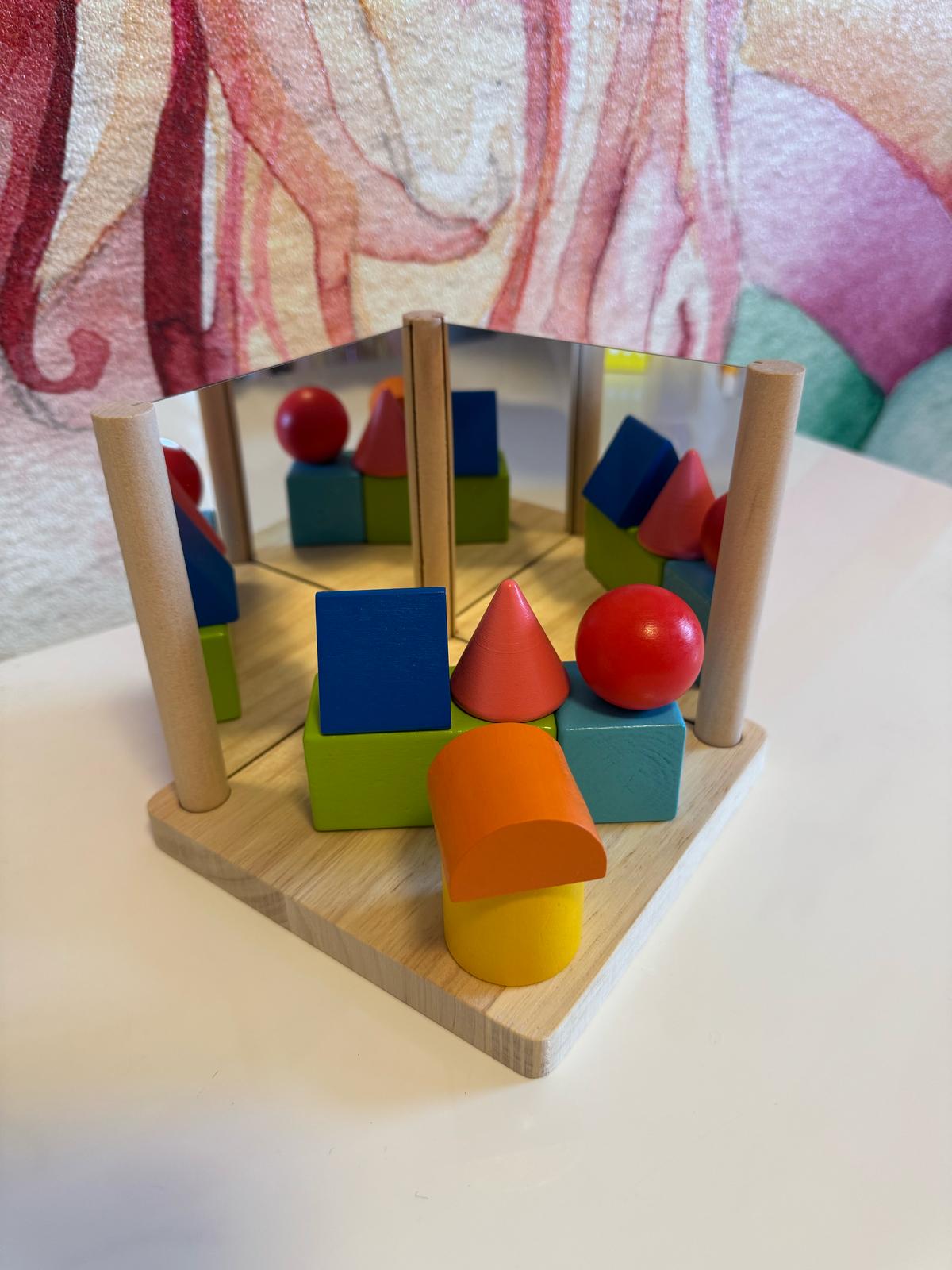 Spiegel-Symmetrie-Spiel mit Holz