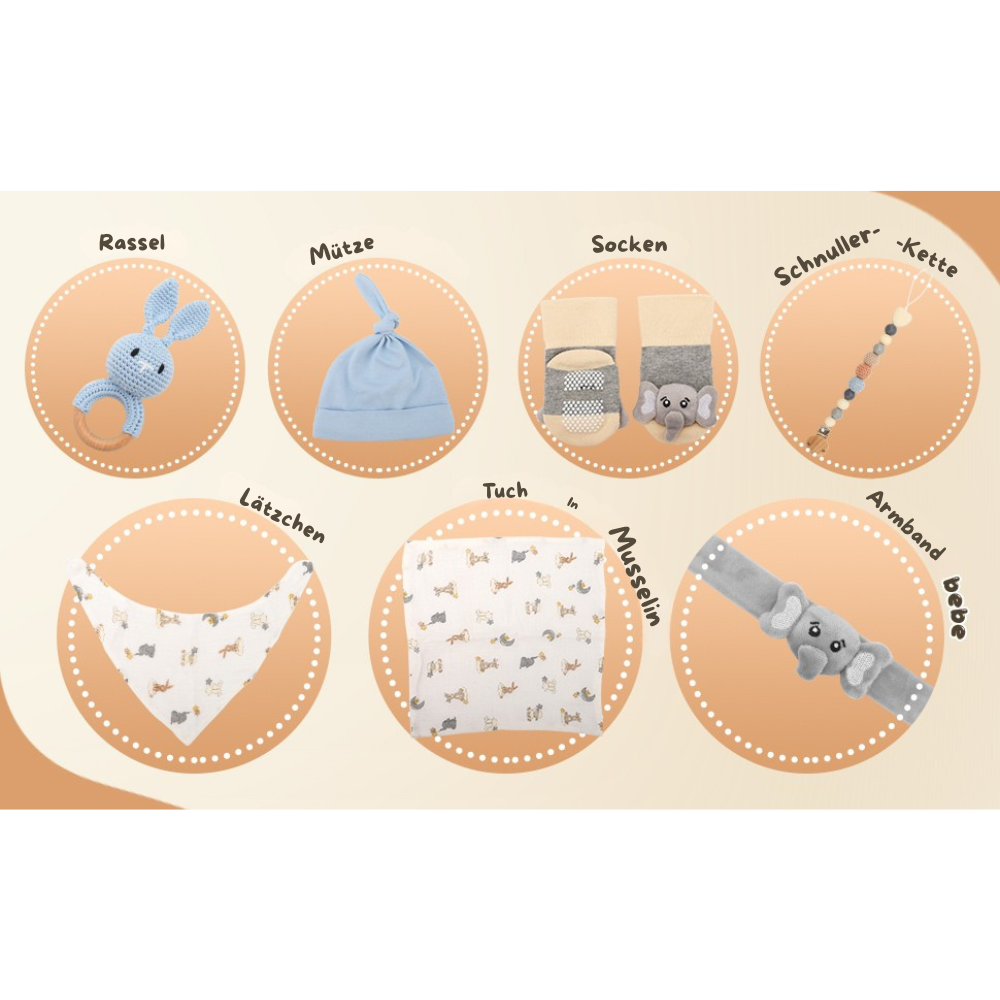 KidzzCamp Baby-Geschenkbox 12-teiliges Geschenkset