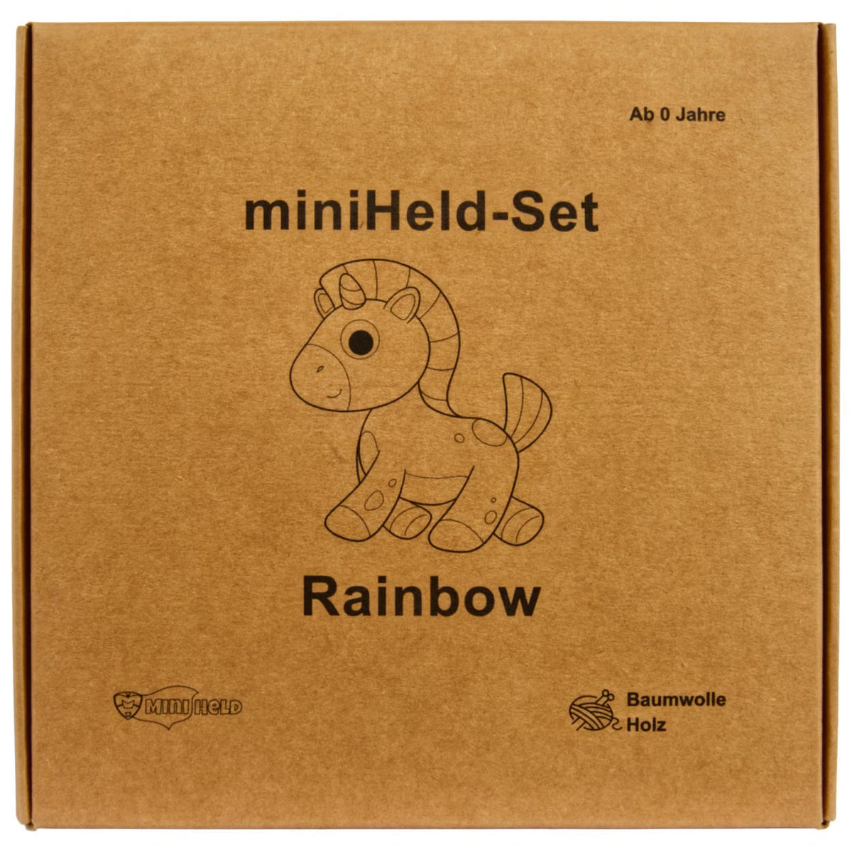 KidzzCamp Baby-Geschenkbox 3-teilig Einhorn Rainbow