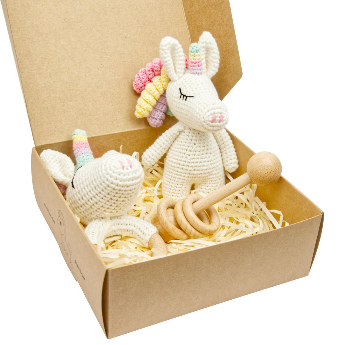 KidzzCamp Baby-Geschenkbox 3-teilig Einhorn Rainbow