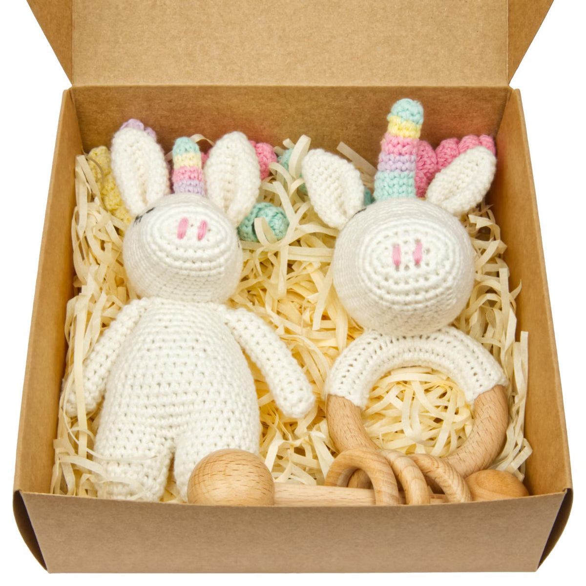 KidzzCamp Baby-Geschenkbox 3-teilig Einhorn Rainbow