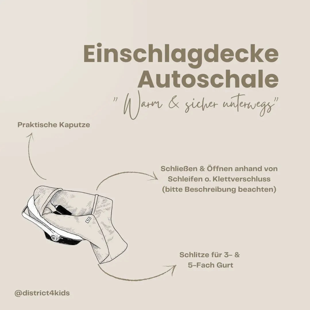 Einschlagdecke Musselin – 2.5 TOG Babyschale