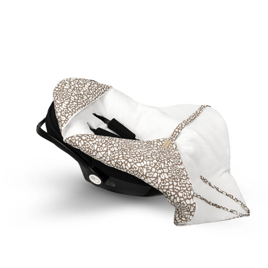 Einschlagdecke Musselin Leopard – Perfekt für Autoschale Ganzjährig