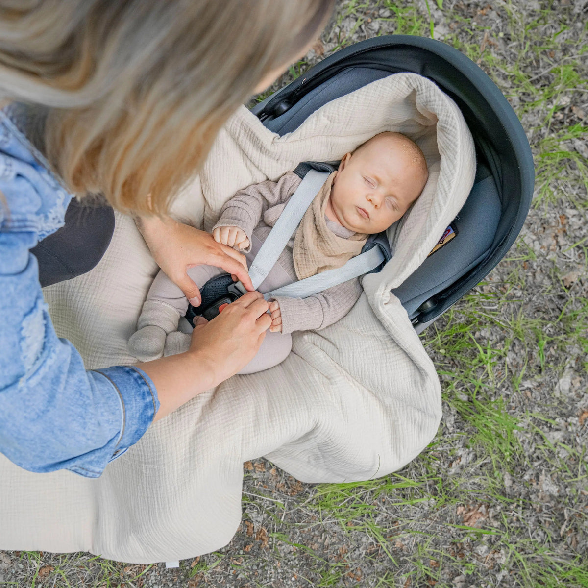 Einschlagdecke Musselin – 2.5 TOG Babyschale