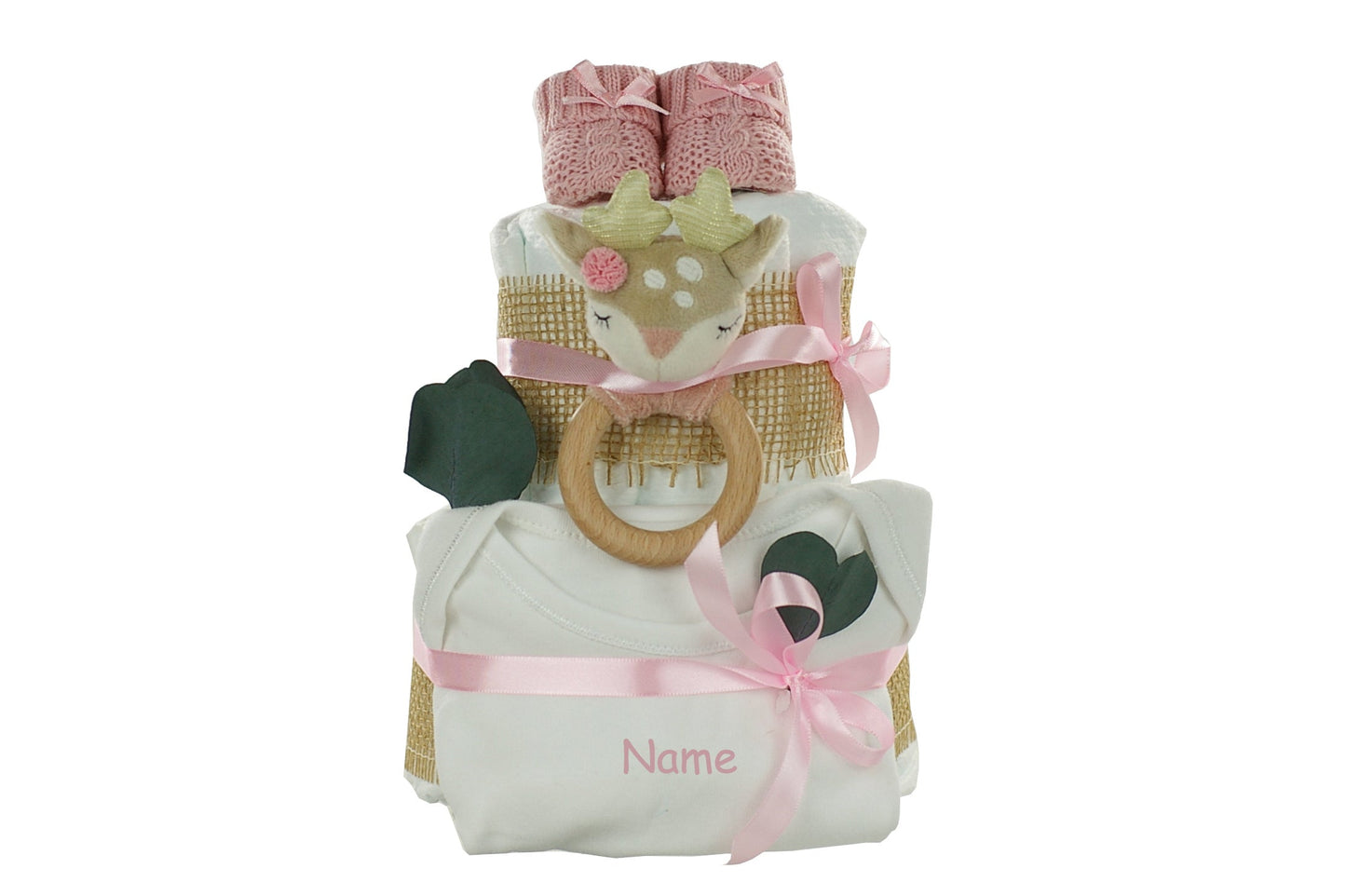 KidzzCamp Windeltorte "REH ELLA" rosa personalisierbar mit Name