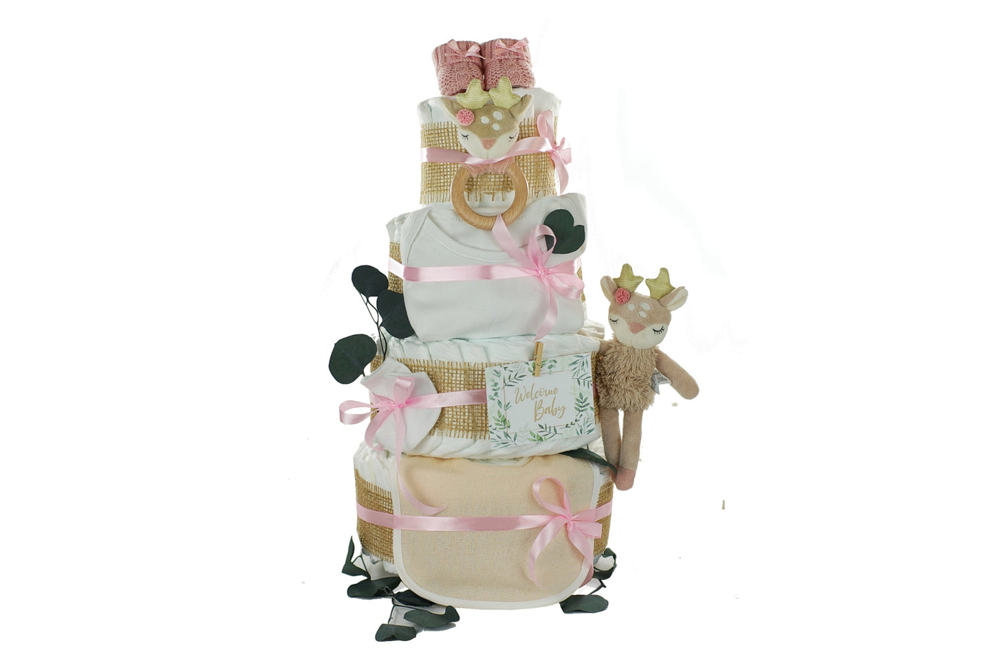 KidzzCamp Windeltorte "REH ELLA" rosa personalisierbar mit Name