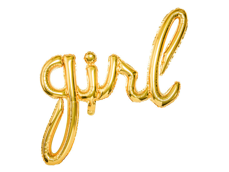 Folienballon Schriftzug "Girl" gold | 77x70cm