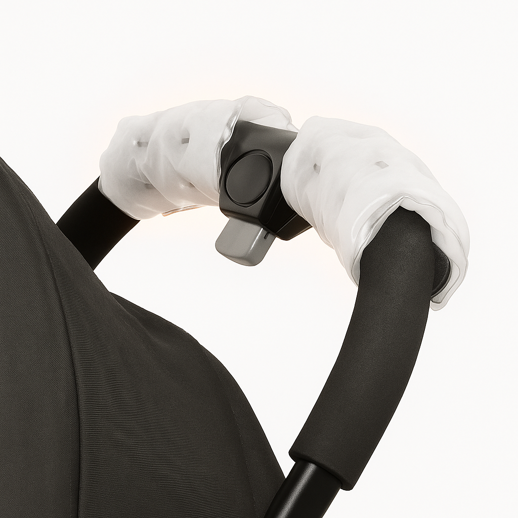 Griffheizung FingerHEAT™ für den Kinderwagen, 2 Stück, Muff Kombination möglich, Kinderwagen Handwärmer