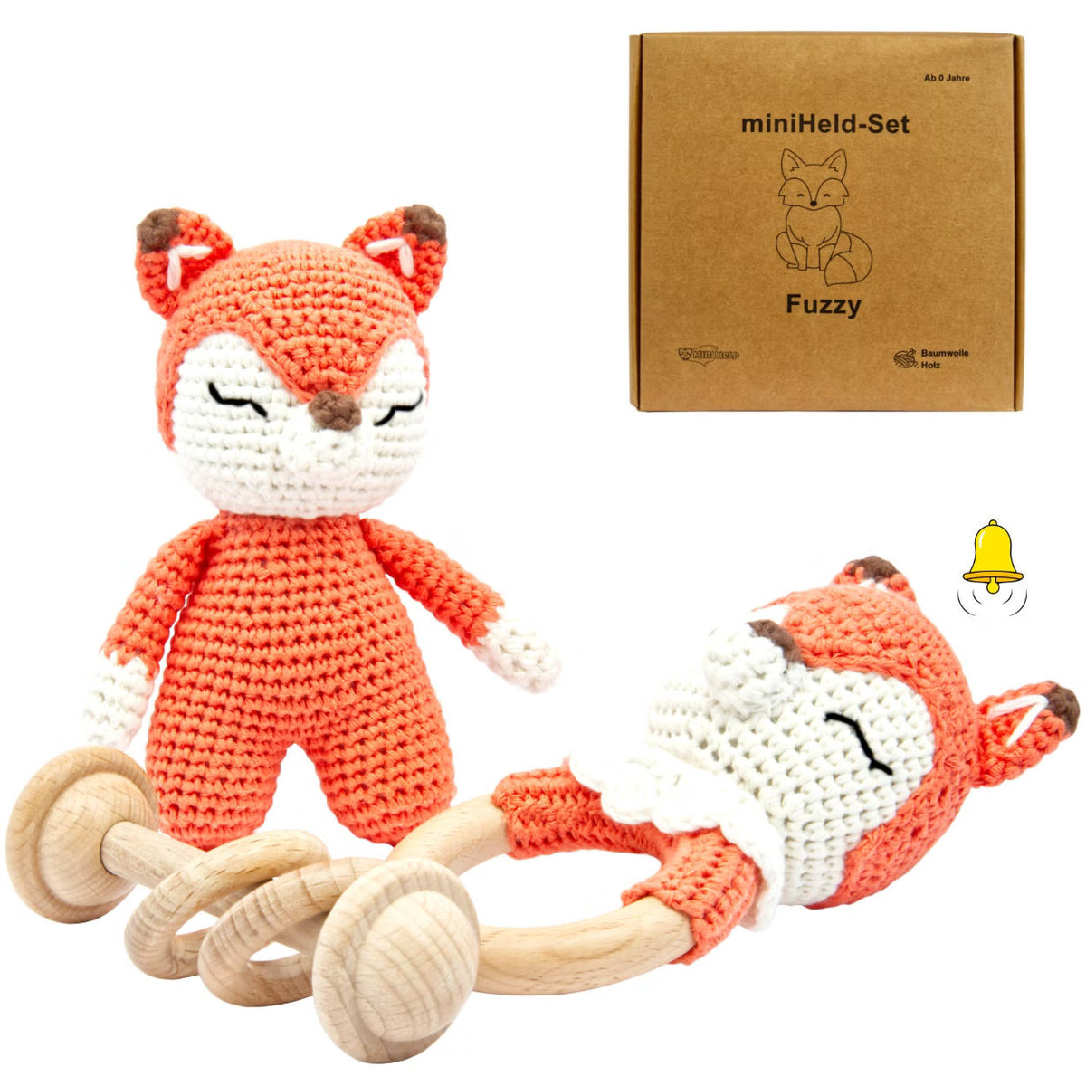 KidzzCamp Baby-Geschenkbox 3-teilig Fuchs Fuzzy
