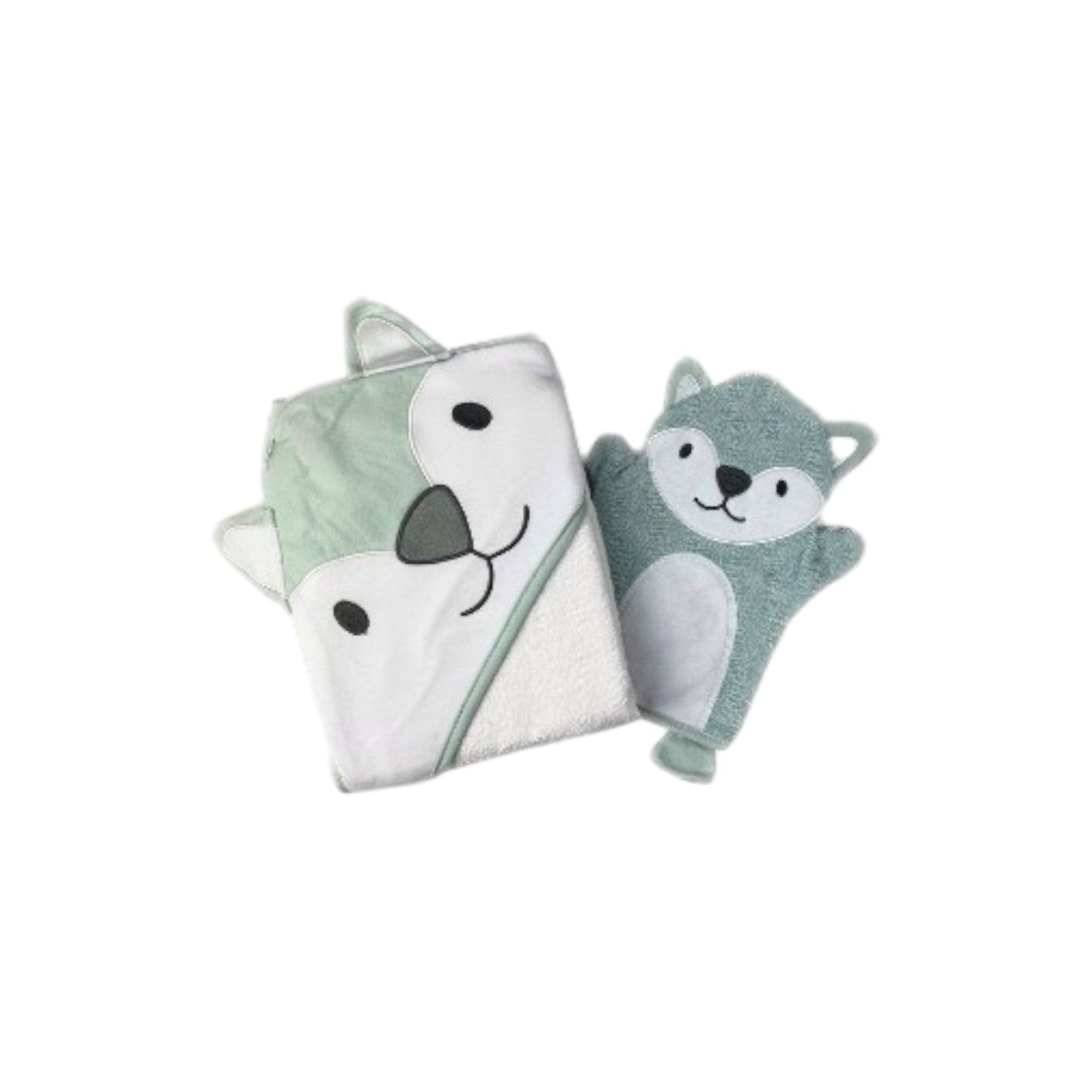 KidzzCamp 2er Pack Baby Badeset Kapuzen Badetuch & Waschhandschuh