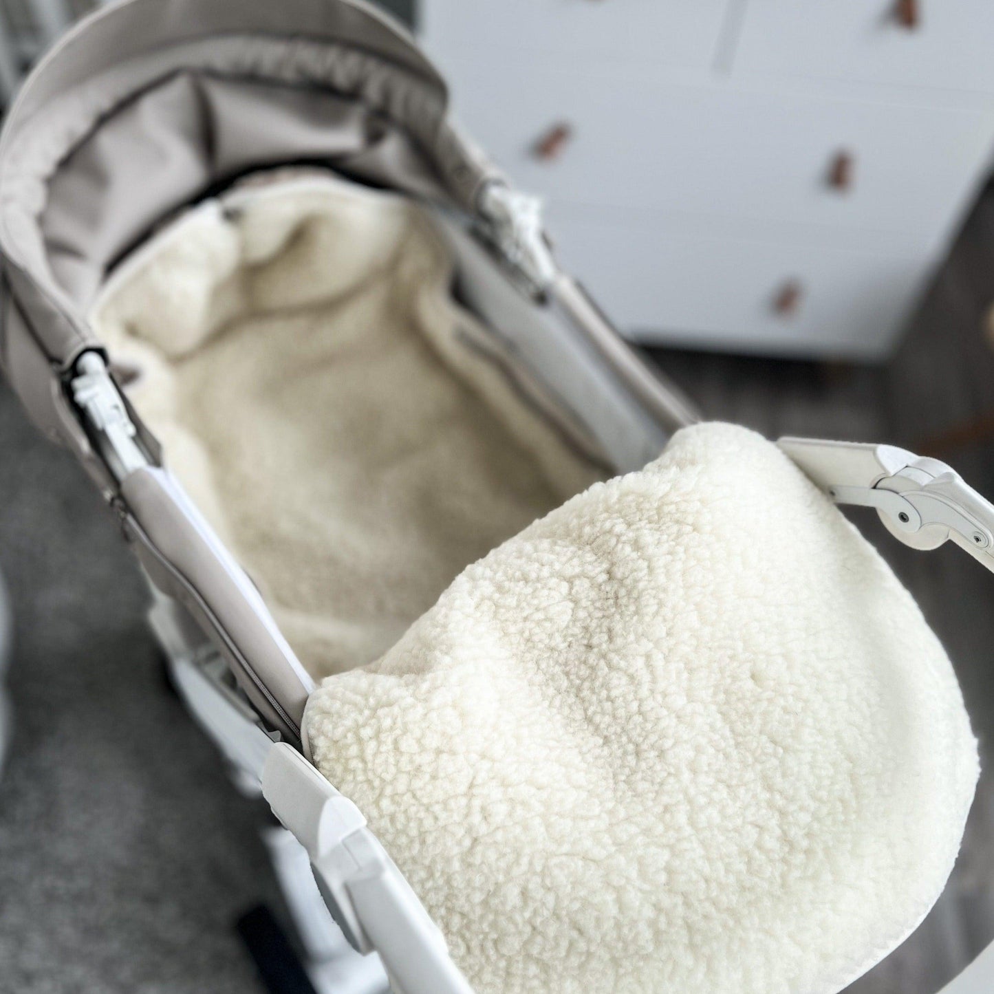 Winterfußsack Schlafsack Merinowolle – für Babywanne & Kinderwagen