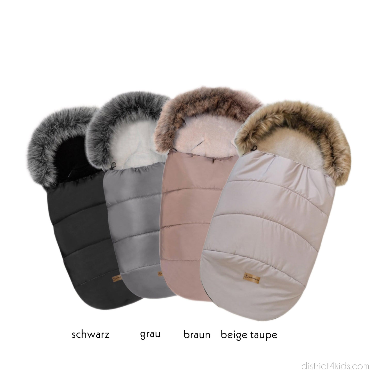 Winterfußsack wasserabweisend mit Fell – für Kinderwagen
