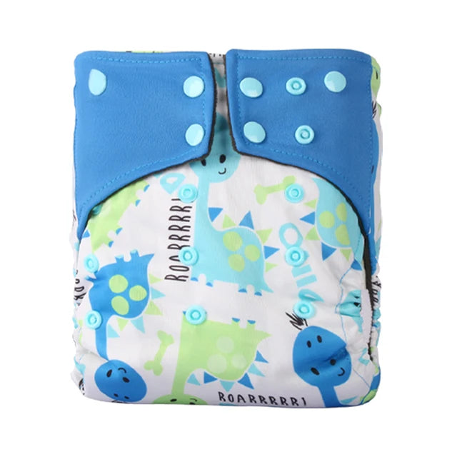 KidzzCamp G16 blau/weiß Dino / 0-3 Jahre KidzzCamp OneSize Ai2 Bambus Stoffwindel einzeln 0-3 Jahre oder 3-15kg