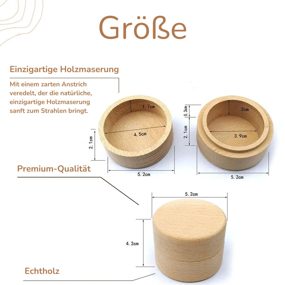 KidzzCamp Personalisierbare Milchzahndose – Holz