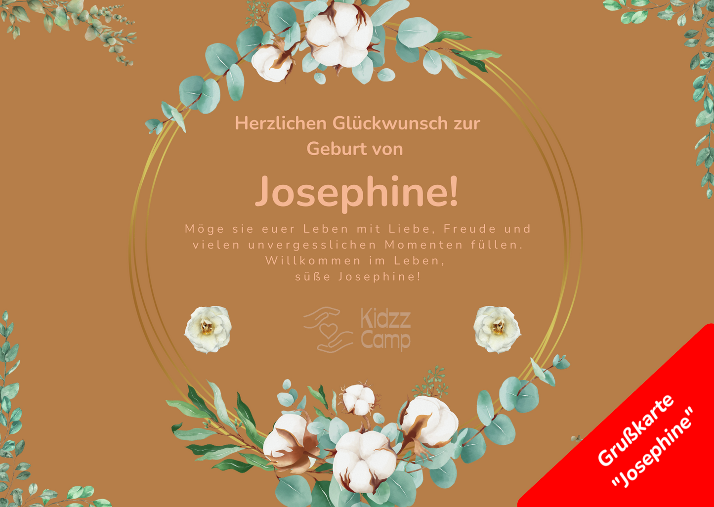KidzzCamp Baby-Geschenkbox 5-teilig mit Musselin-Pucktuch 120 x 120 cm mit individueller Grußkarte und schnellem Versand