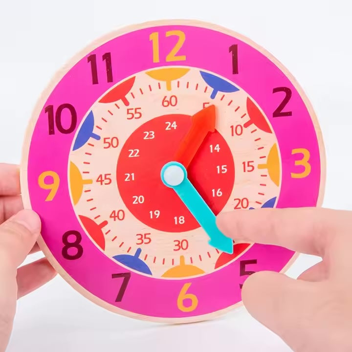 Holzspieluhr - Uhr lernen für Kinder