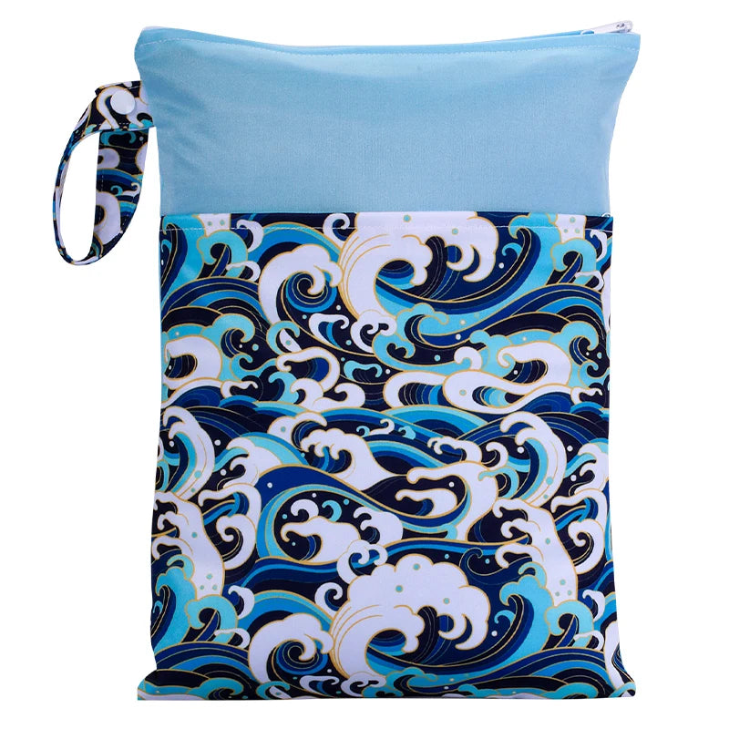 KidzzCamp G44 hell-/dunkelblau KidzzCamp Wetbag 25x35cm wasserdichte Tasche für Windeln