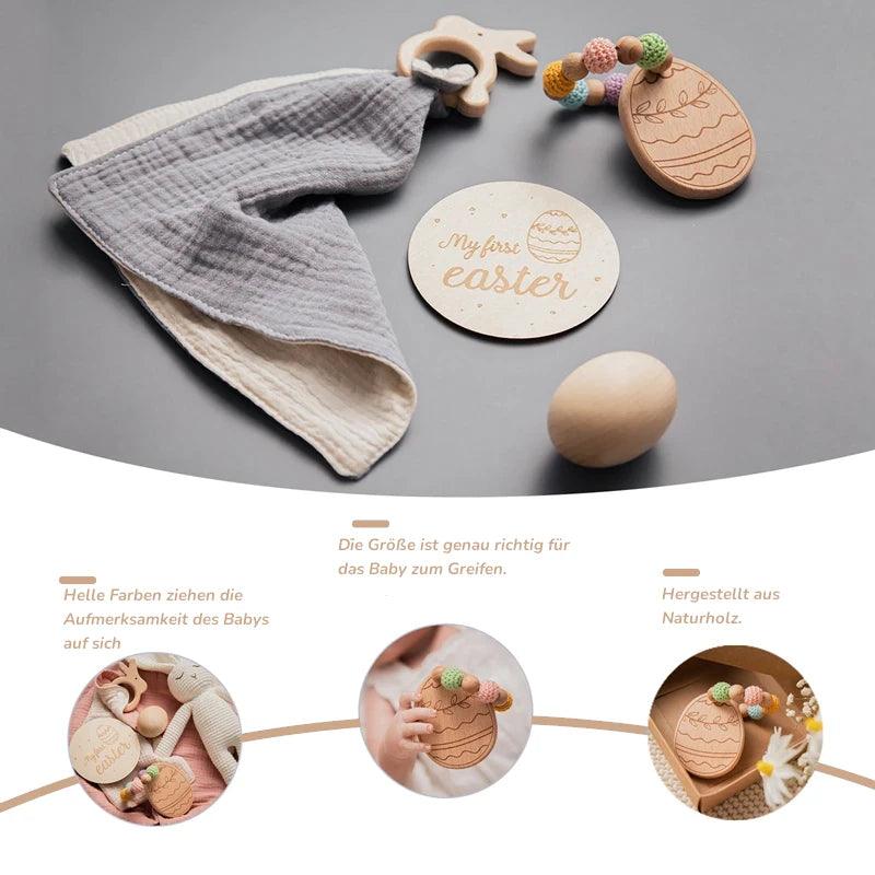 KidzzCamp Babygeschenkset 4 tlg. "Frohe Ostern"