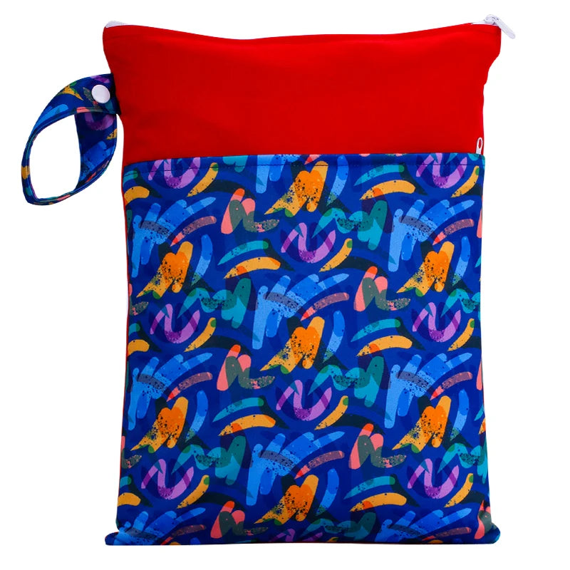 KidzzCamp G46 rot/blau KidzzCamp Wetbag 25x35cm wasserdichte Tasche für Windeln