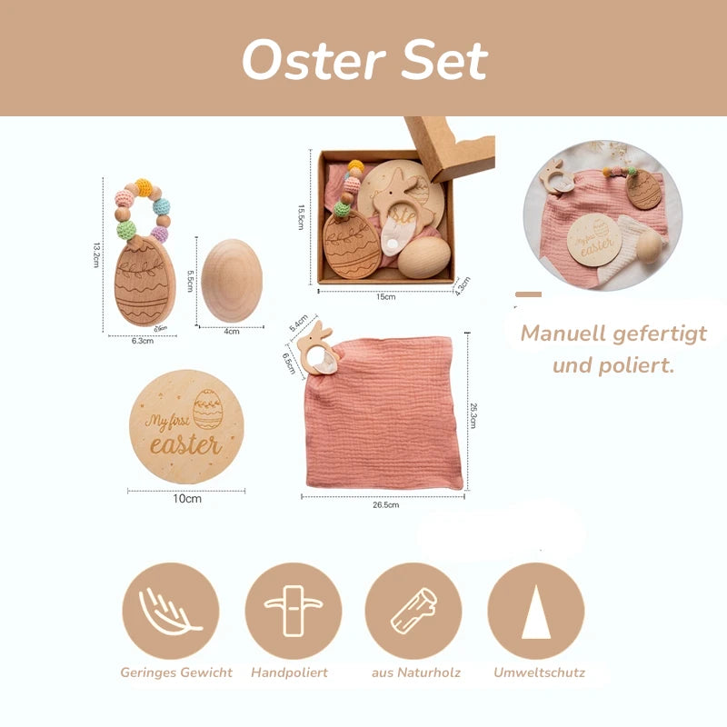 KidzzCamp Babygeschenkset 4 tlg. "Frohe Ostern"