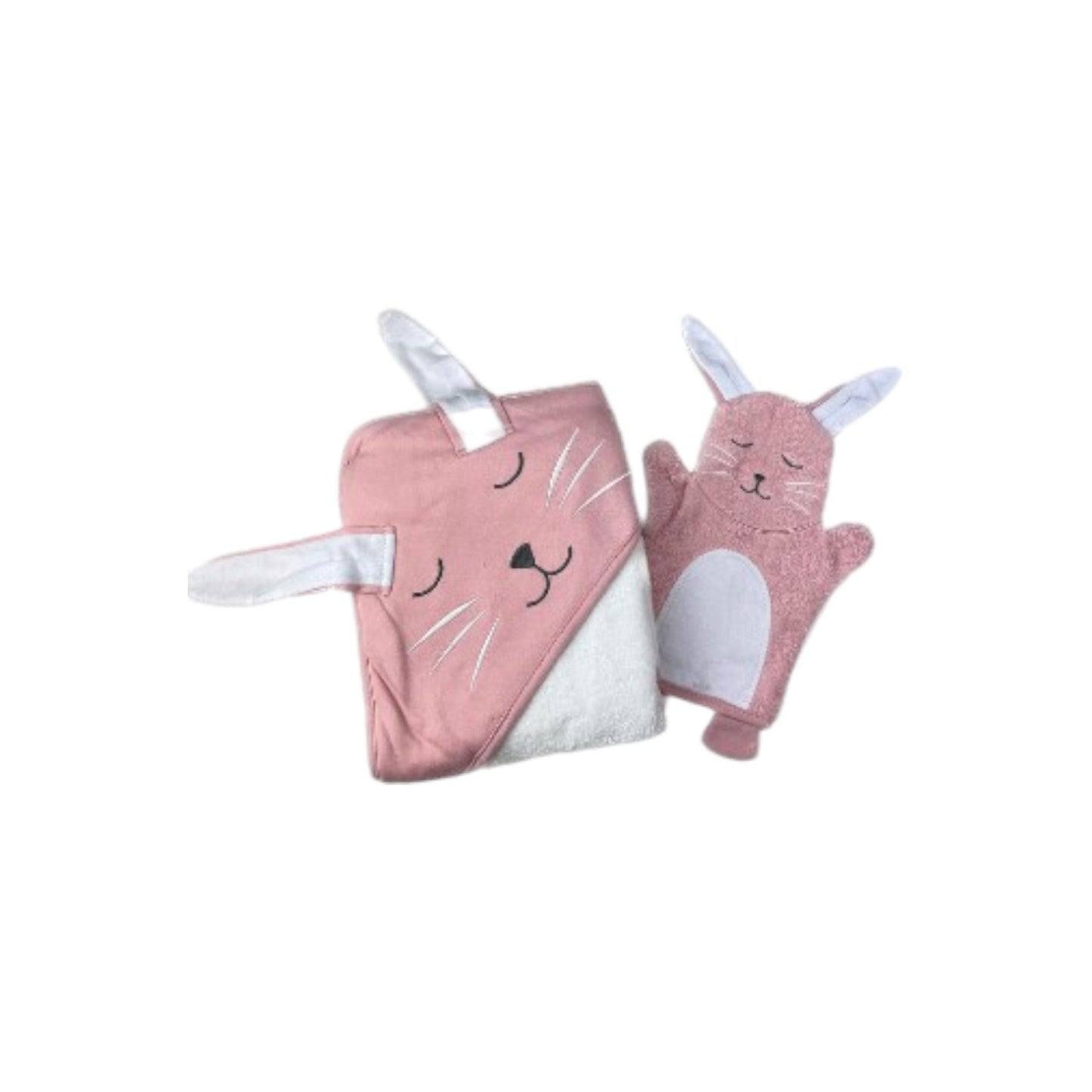 KidzzCamp 2er Pack Baby Badeset Kapuzen Badetuch & Waschhandschuh