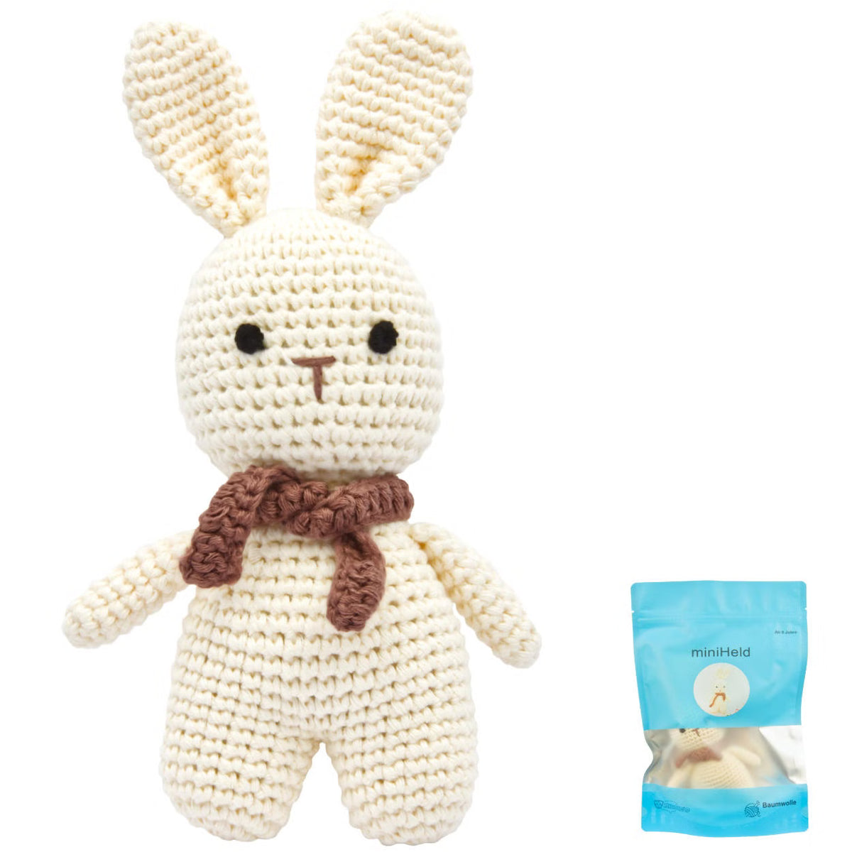 KidzzCamp Plüschtier gehäkelt Hase 18 cm