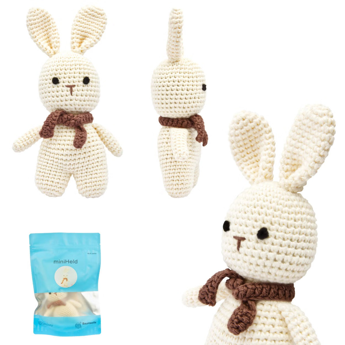 KidzzCamp Plüschtier gehäkelt Hase 18 cm