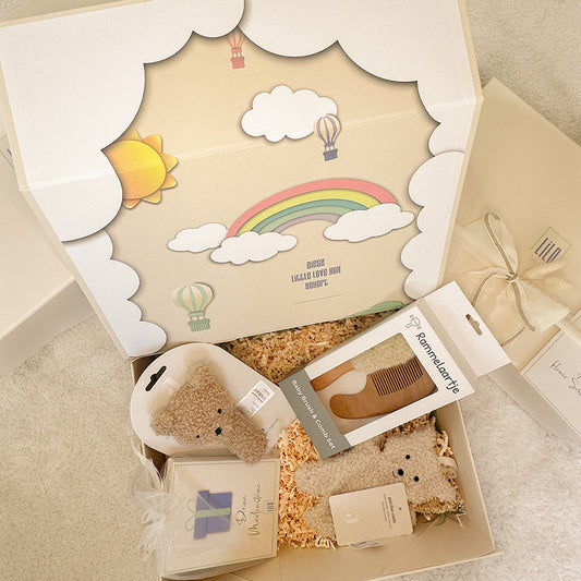 KidzzCamp – Premium Baby-Geschenkbox "Hello Little Teddy"