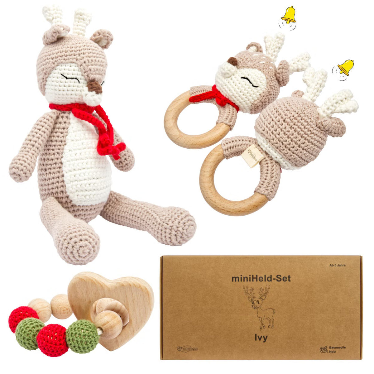 KidzzCamp Baby-Geschenkbox 4-teilig Reh Ivy