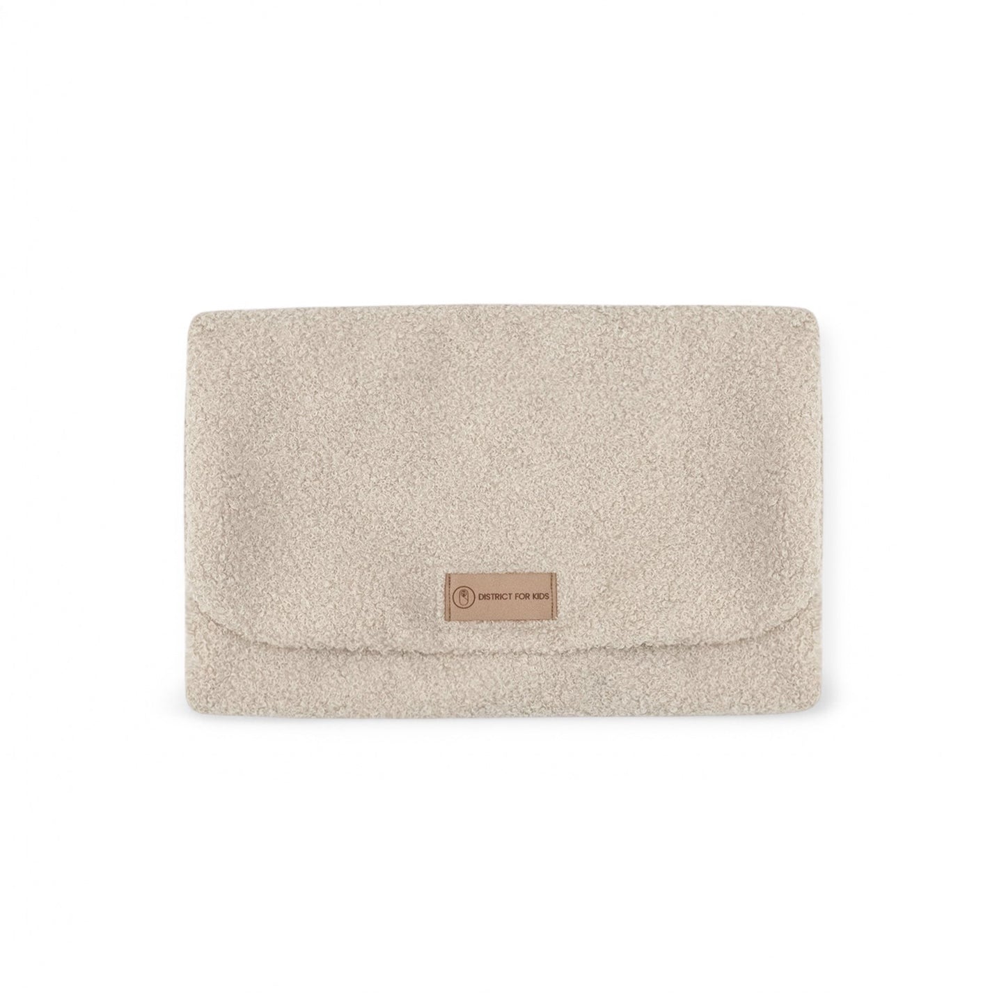 Wickelunterlage Teddystoff Bouclé – Windeltasche für unterwegs inkl. Feuchttücher Tasche