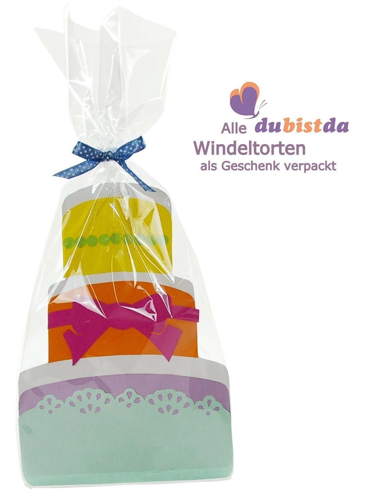 KidzzCamp Windeltorte "It´s a girl" mit Spieluhr Bär