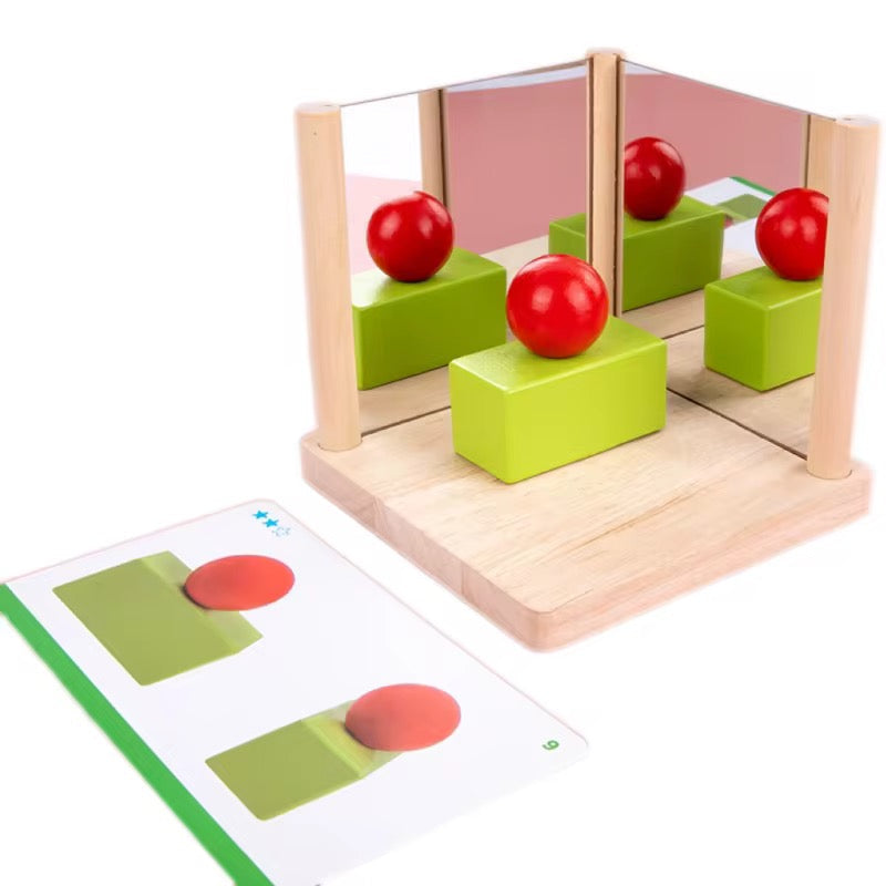 Spiegel-Symmetrie-Spiel mit Holz