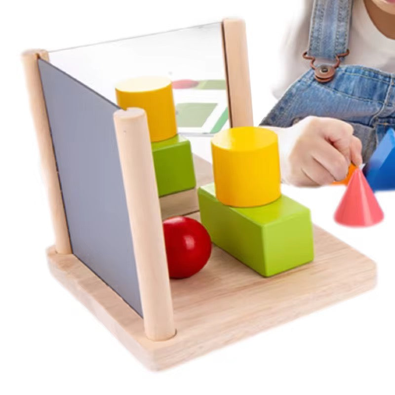Spiegel-Symmetrie-Spiel mit Holz