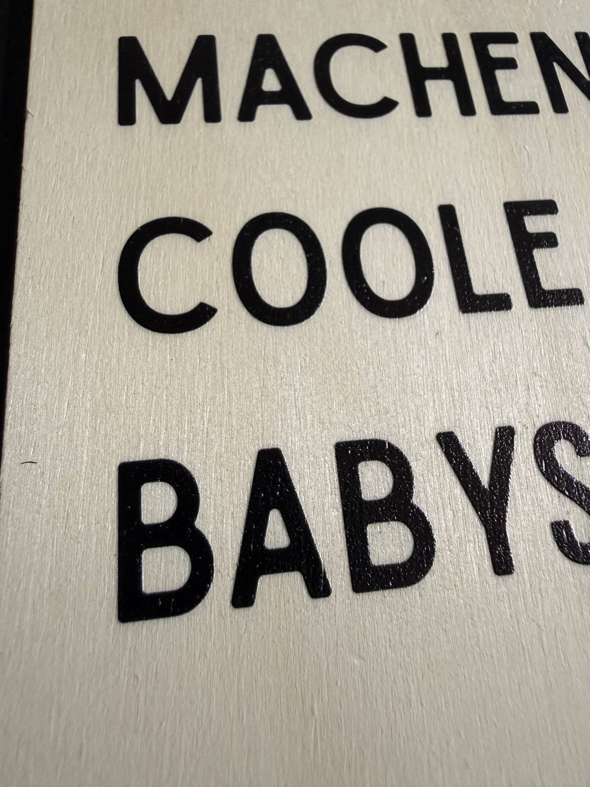 Holzkarte „Coole Leute machen Coole Babys“ | UV-Druck Geburtskarte