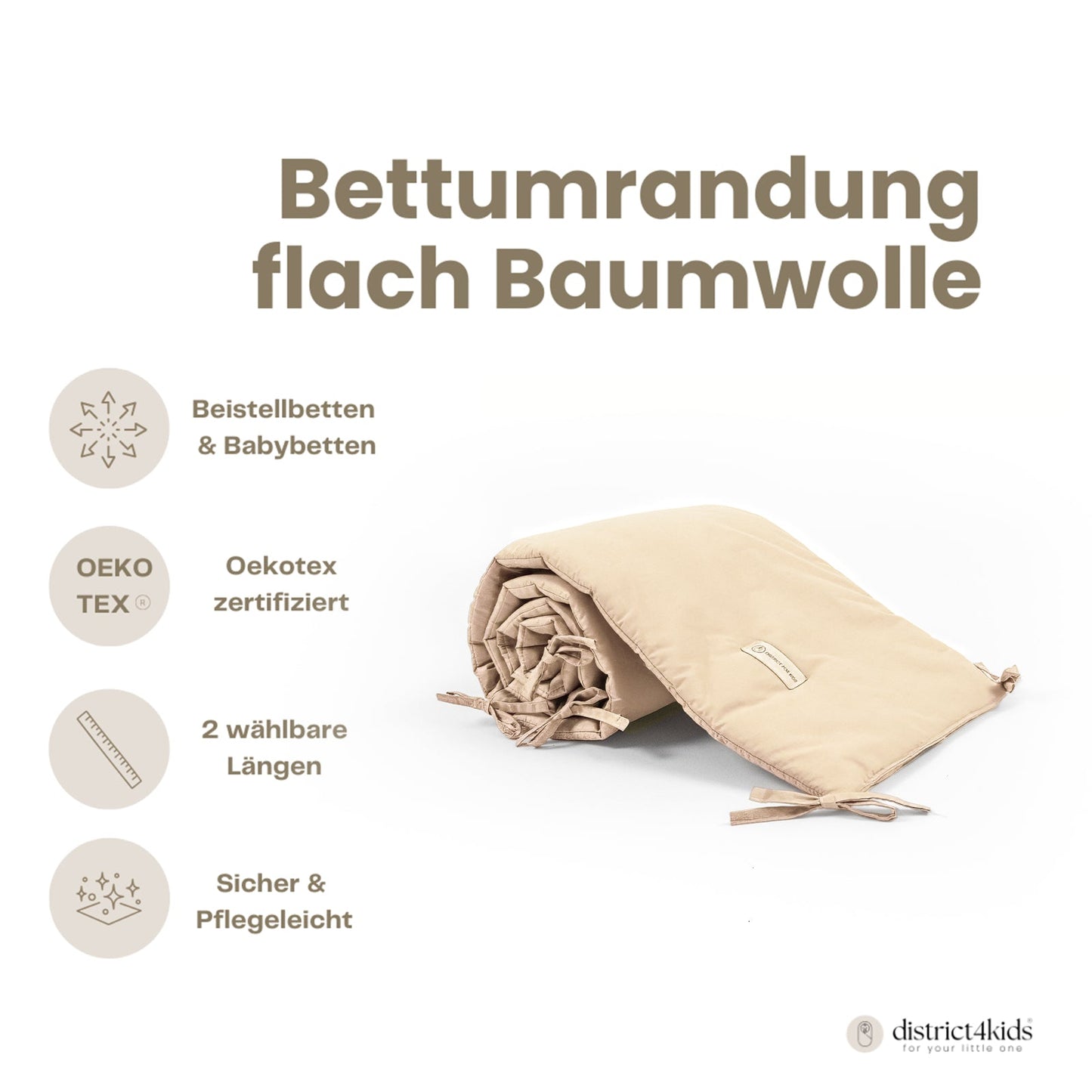 Bettumrandung Baumwolle für Baby- und Beistellbetten – Schutz, Komfort & Qualität