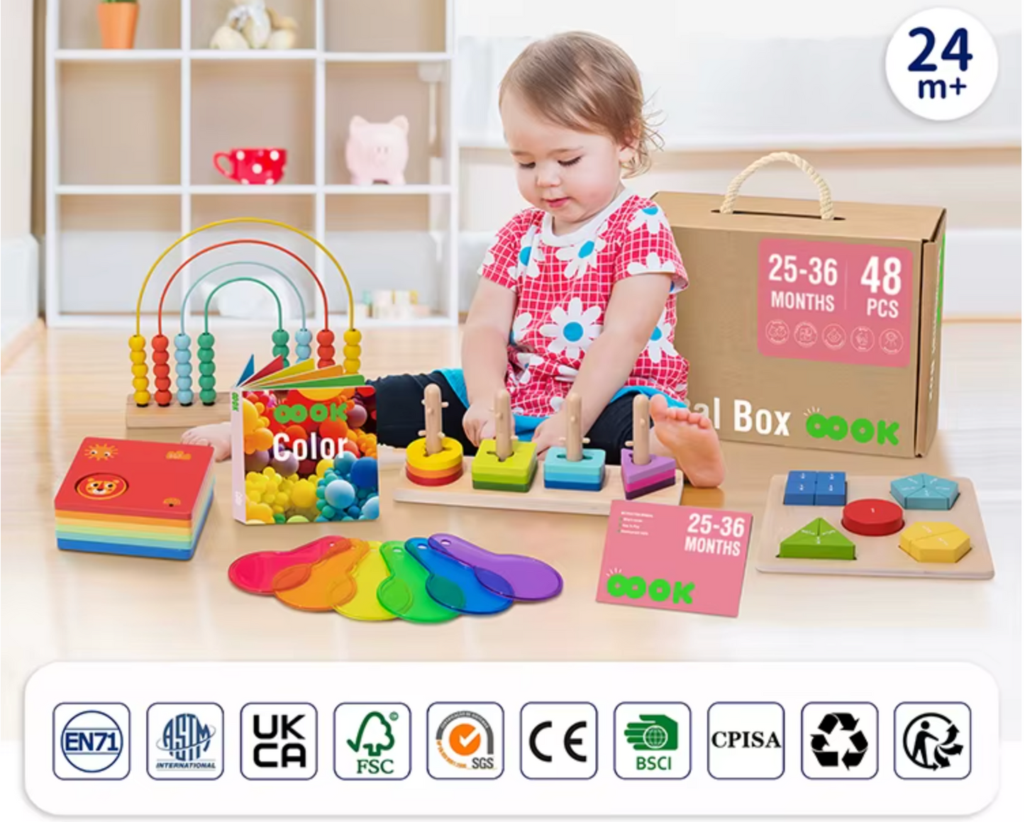 Lernspielzeug 6-in-1 Box 25-36 Monate