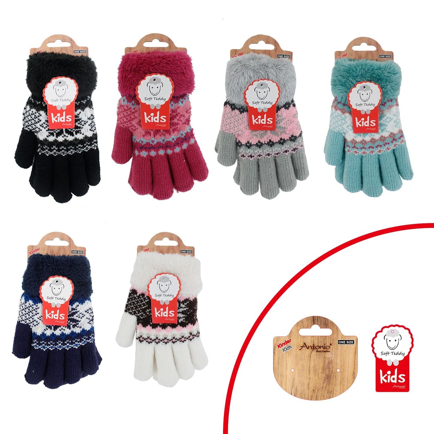 Baby Kinder Winter Handschuhe Strickhandschuhe warm gefüttert