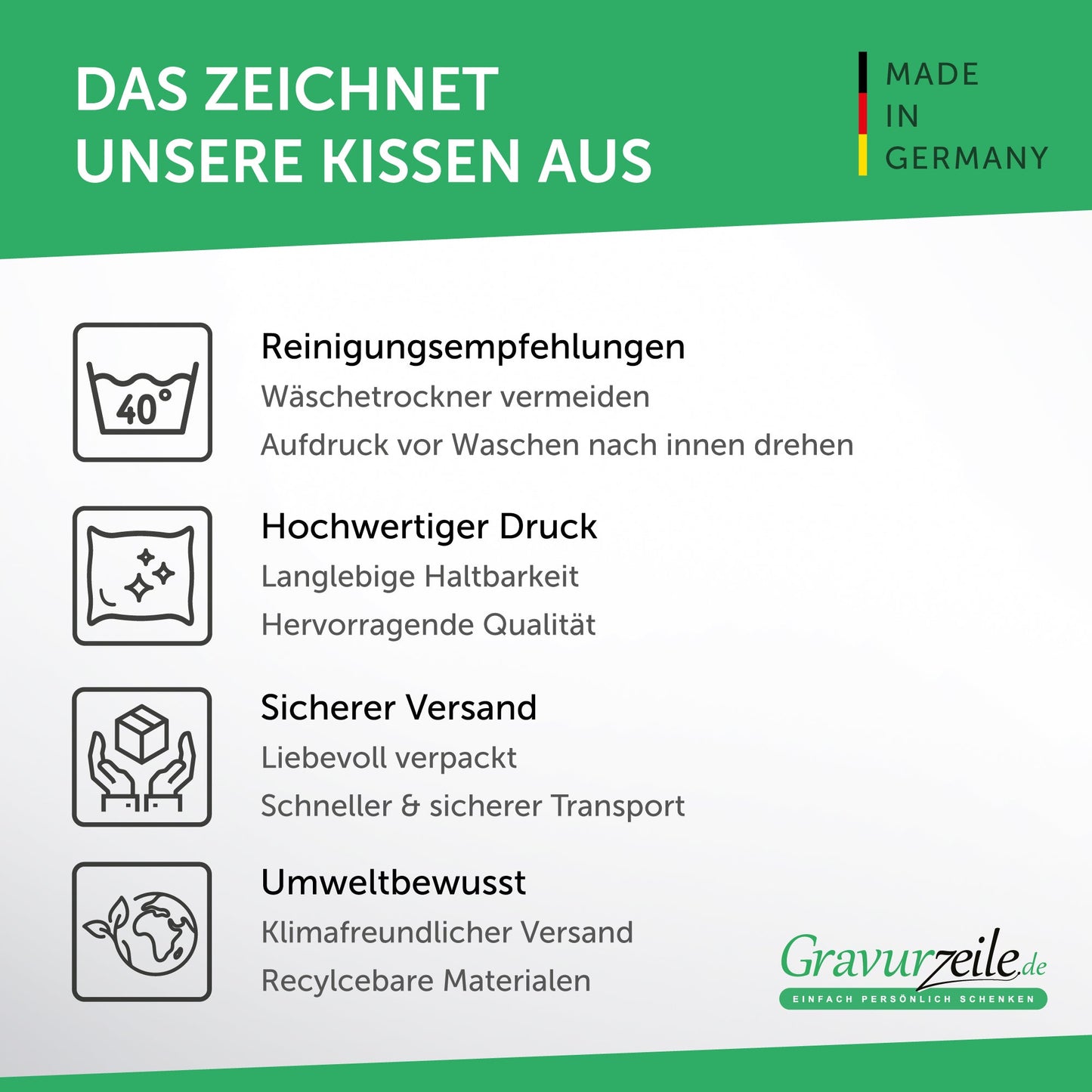 Bedrucktes Kissen mit Motiv Bär mit Herz