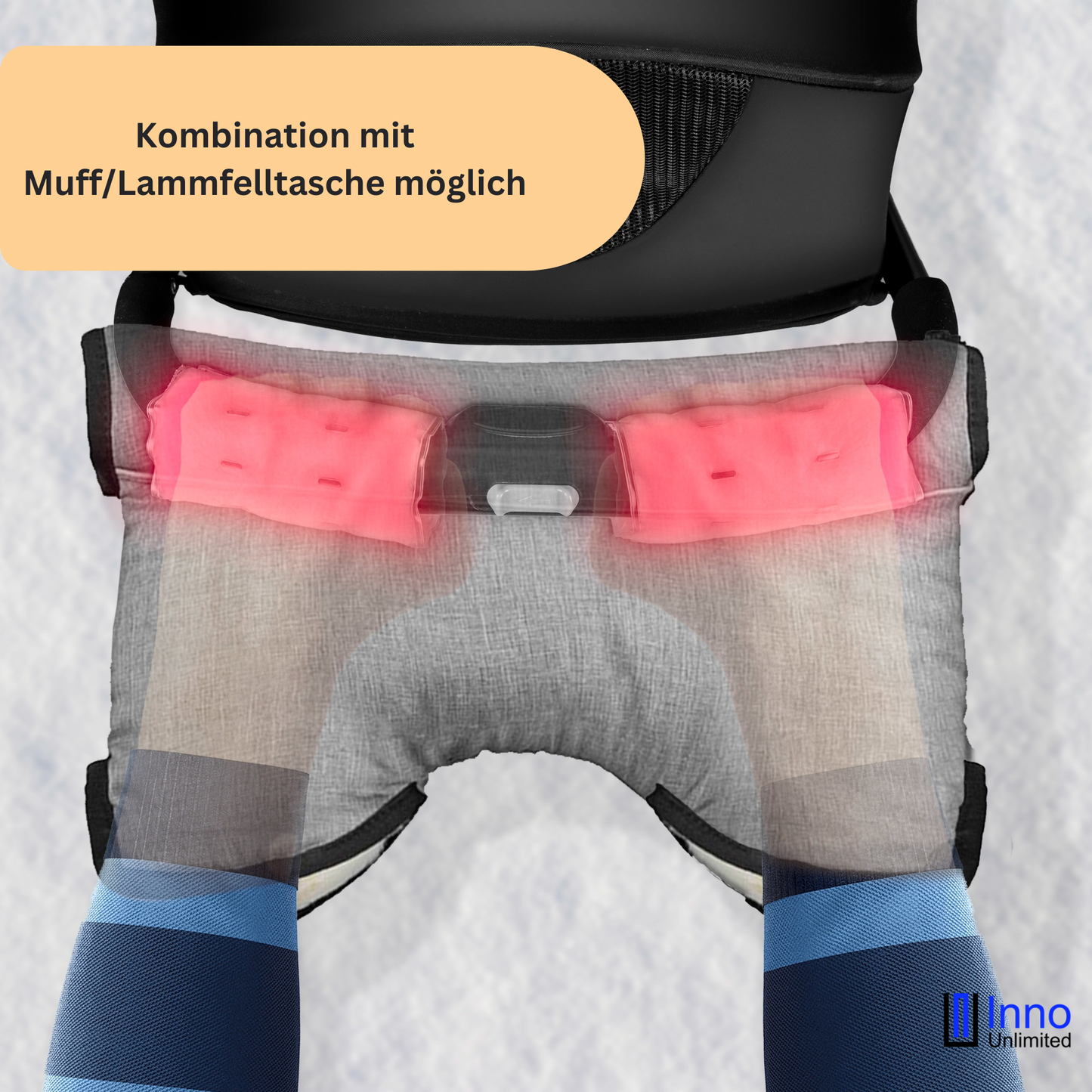 Griffheizung FingerHEAT™ für den Kinderwagen, 2 Stück, Muff Kombination möglich, Kinderwagen Handwärmer