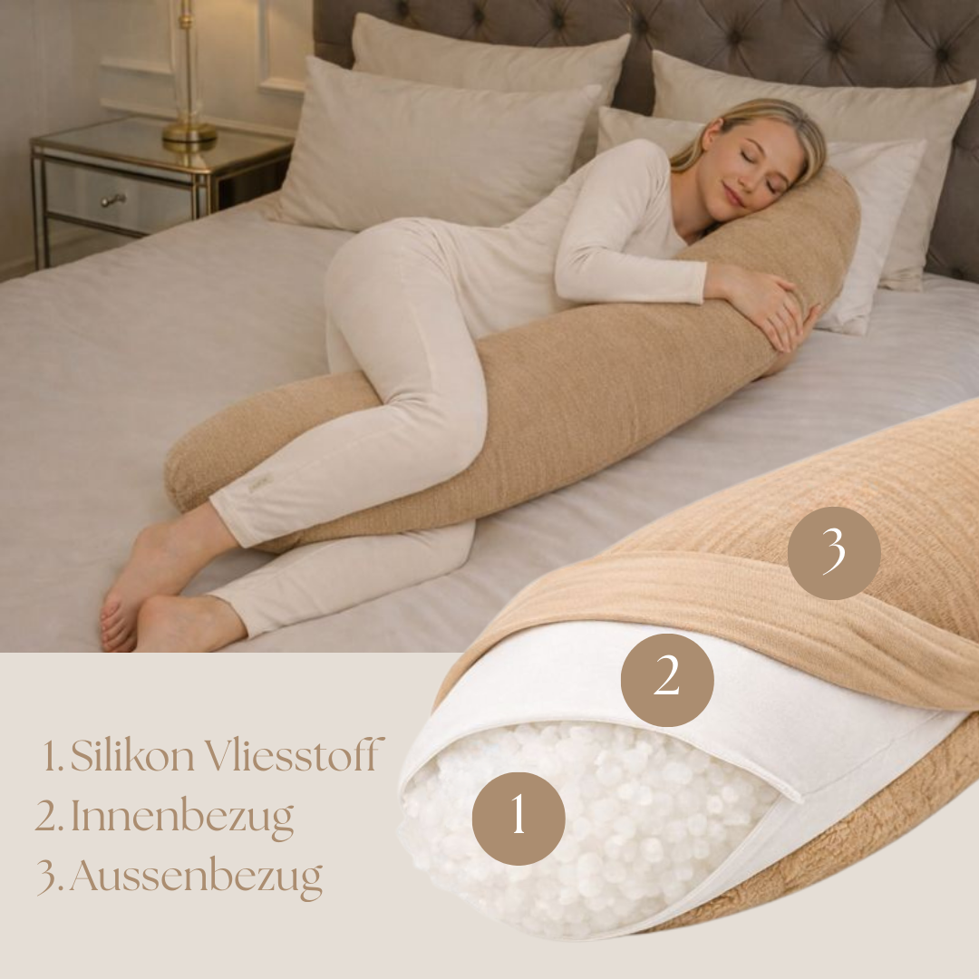 Stillkissen & Schwangerschaftskissen Musselin XXL - ergonomisch & vielseitig