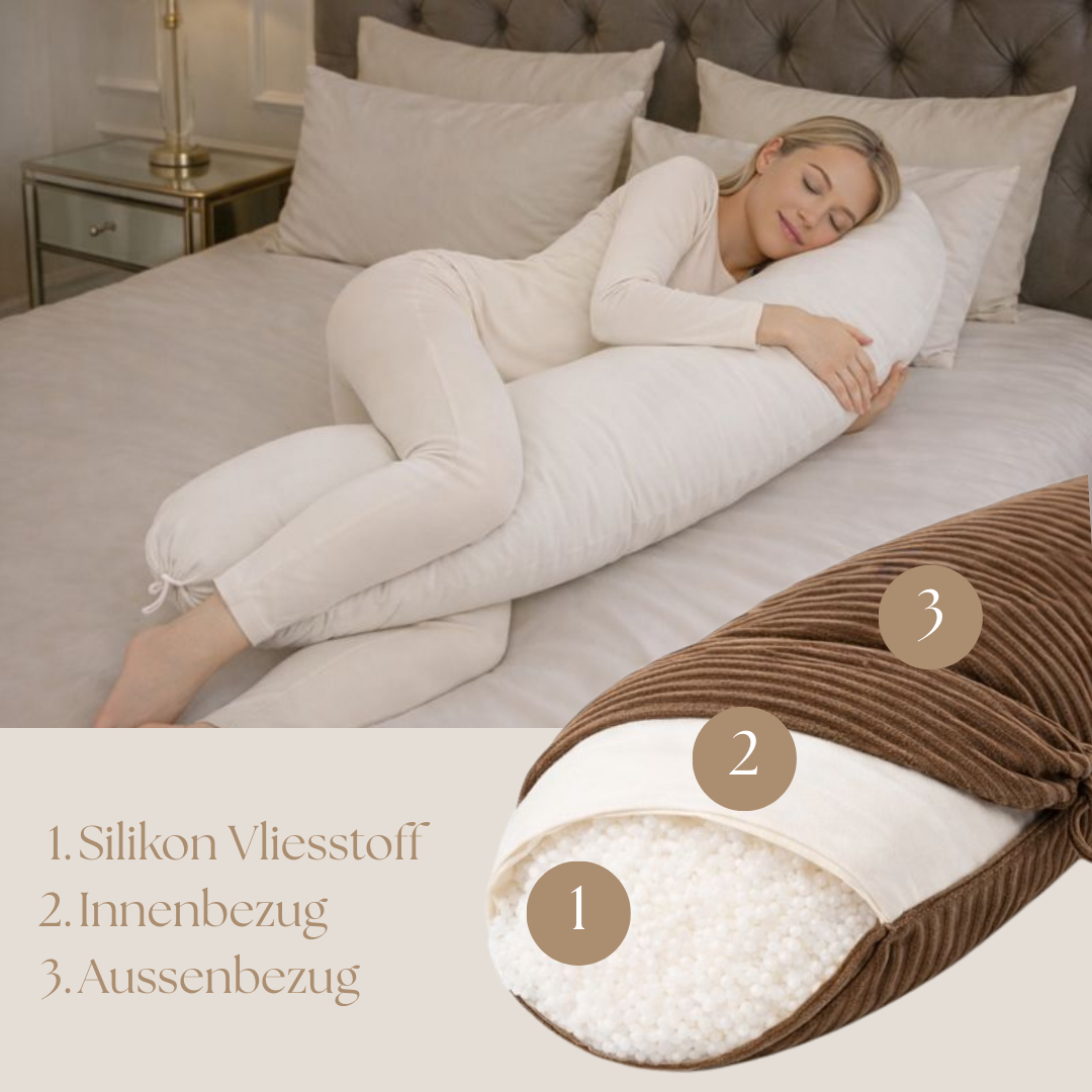 Stillkissen & Schwangerschaftskissen Cord XXL –  ergonomisch & stilvoll