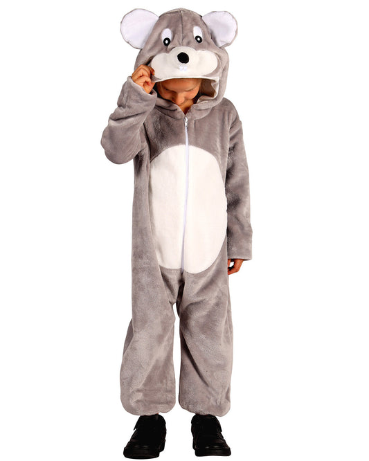 Maus Babykostüm | Grau - Overall