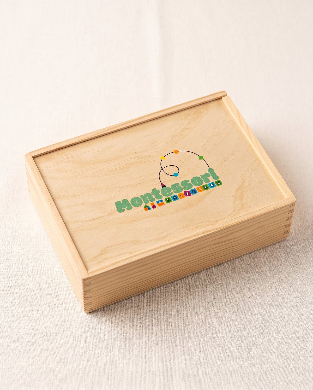 Kugel Sortier- und Zuordnungsspiel aus Holz mit 12 Farben – Puzzle für Farberkennung - im Holz Geschenkbox