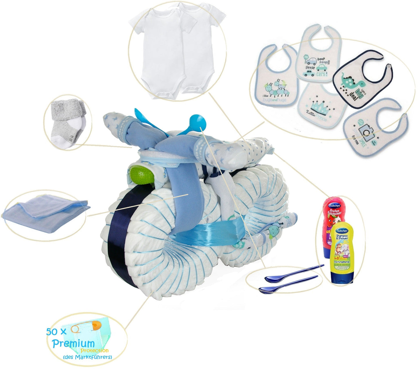 KidzzCamp Windeltorte XXL Windelmotorrad