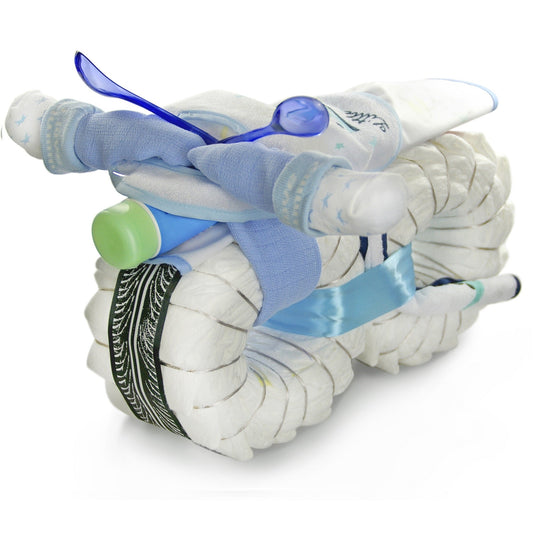 KidzzCamp Windeltorte Windelmotorrad ROCKSTAR blau